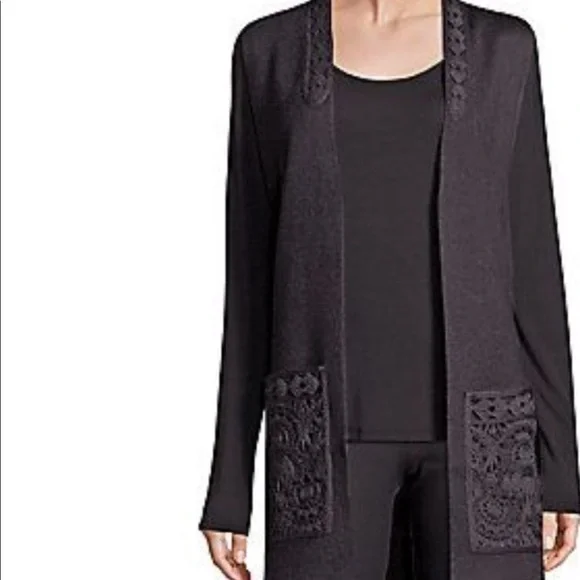 KOBI HALPERIN LONG VEST CARDIGAN SWEATER PRETTY​​​​​​ - Picture 2 of 8